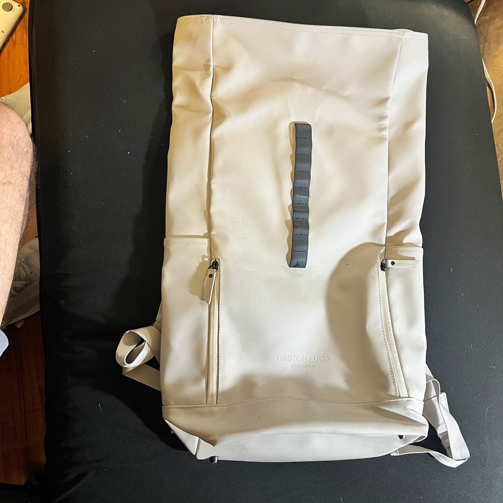 Gaston Luga - Backpack Stockholm Waterproof Off White Travel Bag